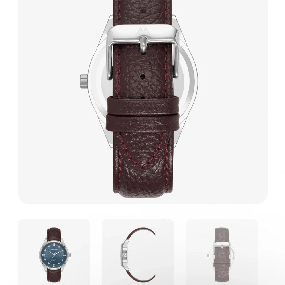 ✨ Armitron Knox™ 40mm Diamond Accent Watch – Navy/Silver/Brown (New in Box)